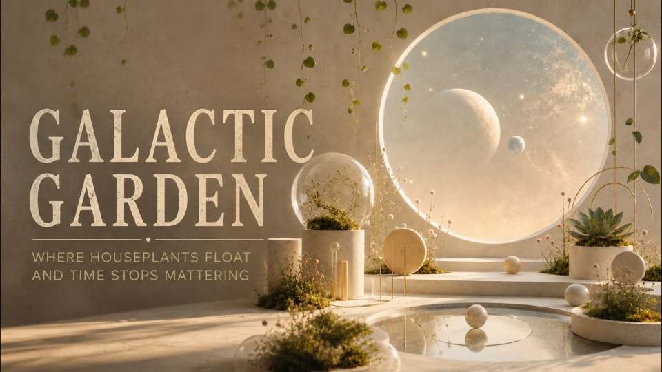 Galactic Garden – Where Houseplants Float and Time Stops Mattering – lofi track by Energize Echo Music (YouTube thumbnail)
