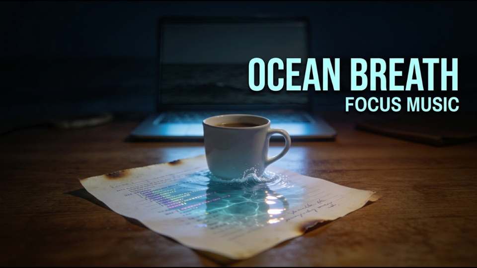 Ocean Breath – When the Shoreline Meets the Syntax – lofi track by Energize Echo Music (YouTube thumbnail)